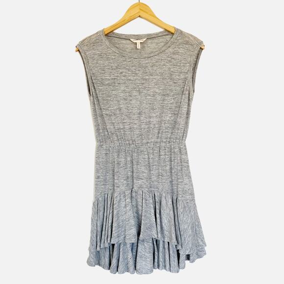 Rebecca Taylor Linen Jersey Tiered Ruffle Mini Dress Size Small - Picture 3 of 8